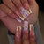 12 Sizes-24 Pcs Press On Nails Z1353