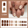 12 Sizes-24 Pcs Press On Nails C1094