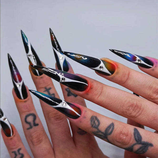 12 Sizes-24 Pcs Press On Nails JP3517