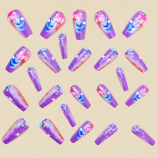 12 Sizes-24 Pcs Press On Nails Y993