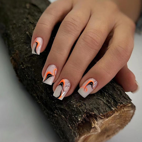 12 Sizes-24 Pcs Press On Nails W711