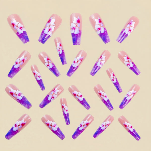 12 Sizes-24 Pcs Press On Nails Y820