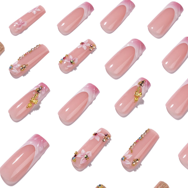 12 Sizes-24 Pcs Press On Nails JP4351