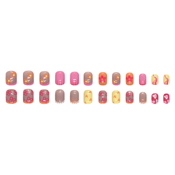 12 Sizes-24 Pcs Press On Nails W990