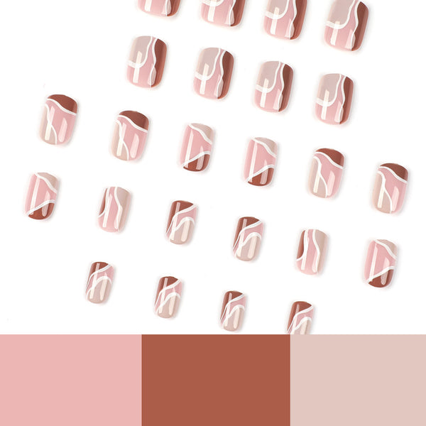 12 Sizes-24 Pcs Press On Nails JP2038