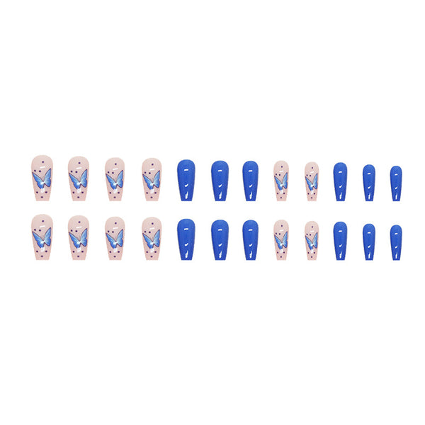 12 Sizes-24 Pcs Press On Nails W511