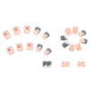 12 Sizes-24 Pcs Press On Nails R508