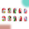 12 Sizes-24 Pcs Press On Nails C383
