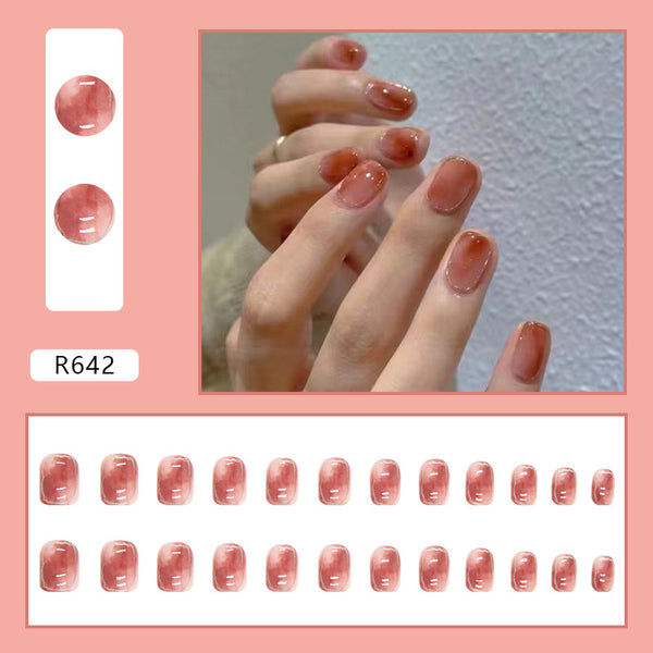 12 Sizes-24 Pcs Press On Nails R642