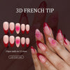 12 Sizes-24 Pcs Press On Nails C1326