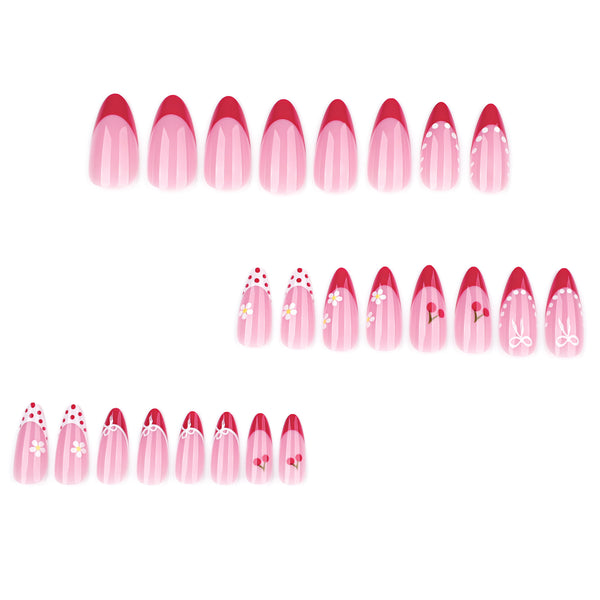 12 Sizes-24 Pcs Press On Nails JP3839