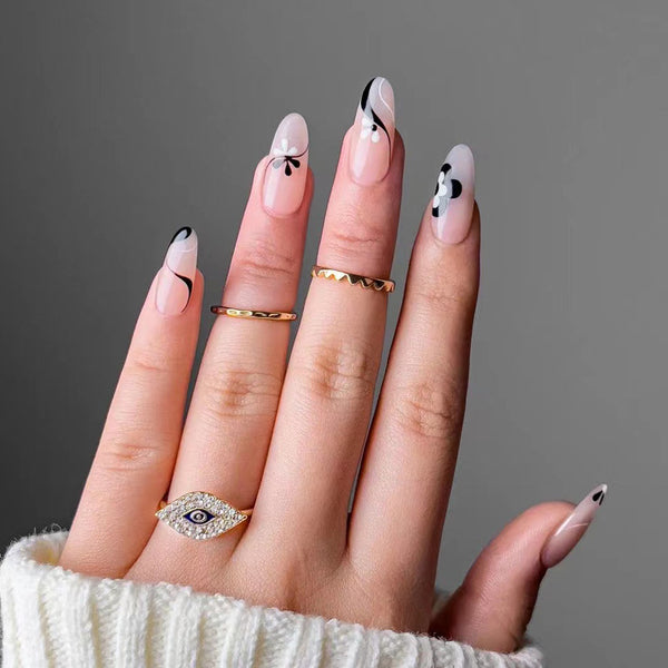 12 Sizes-24 Pcs Press On Nails JP3121