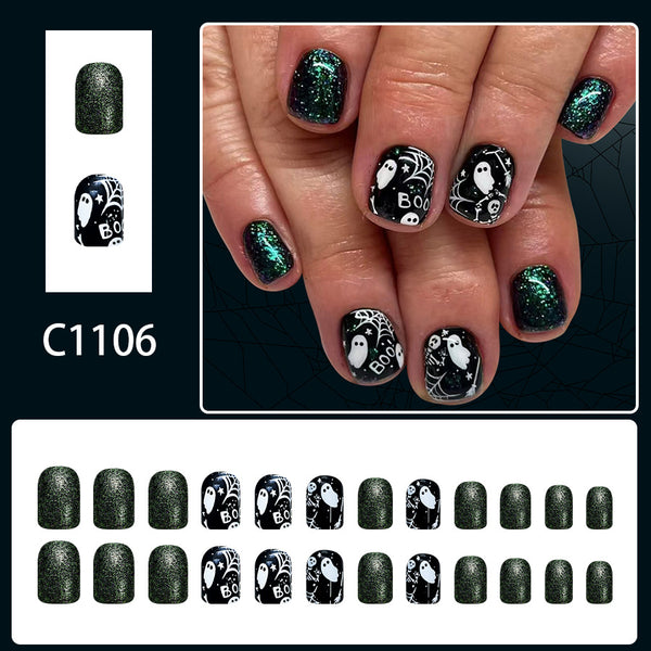 12 Sizes-24 Pcs Press On Nails C1106