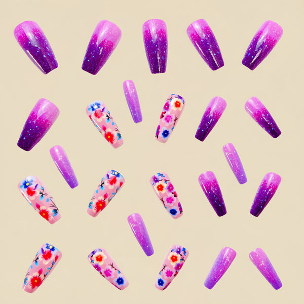 12 Sizes-24 Pcs Press On Nails Y527