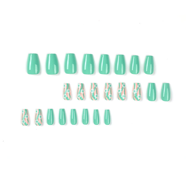 12 Sizes-24 Pcs Press On Nails JP2018