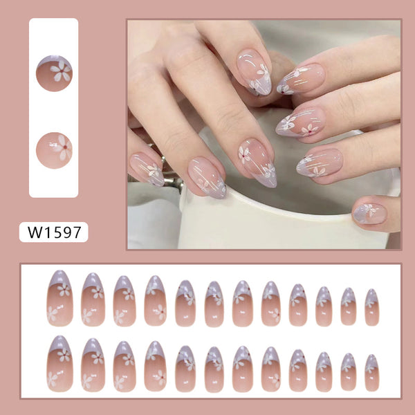 12 Sizes-24 Pcs Press On Nails W1597