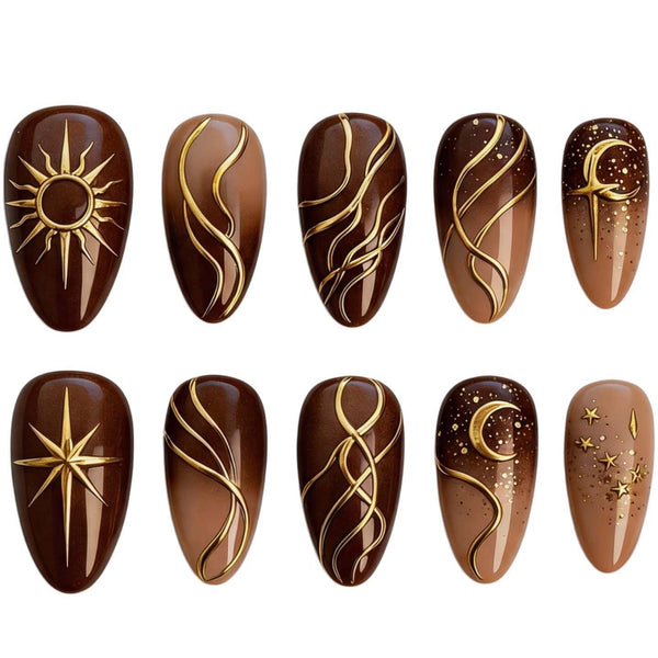 12 Sizes-24 Pcs Press On Nails y2037-30