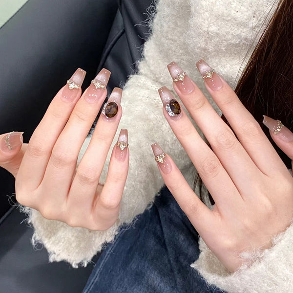 12 Sizes-24 Pcs Press On Nails MY045