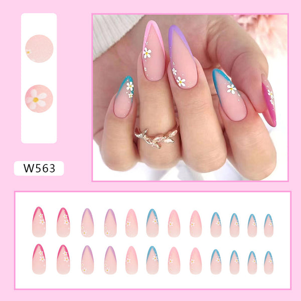12 Sizes-24 Pcs Press On Nails W563