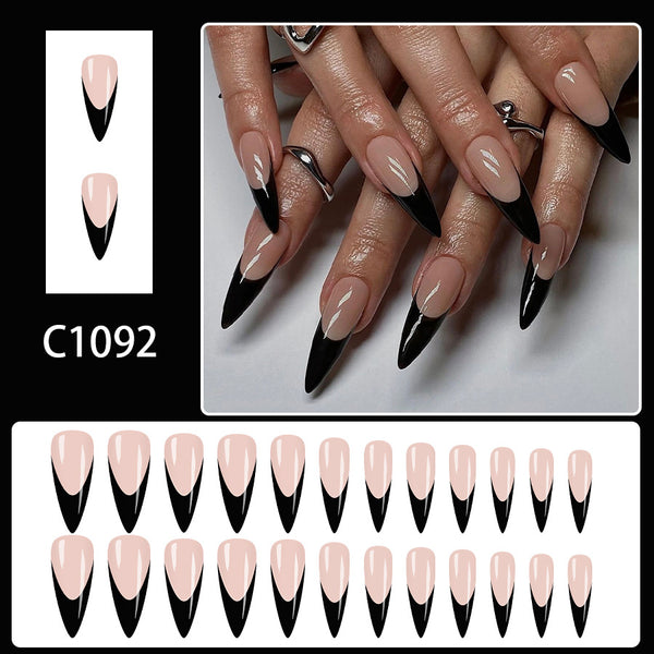 12 Sizes-24 Pcs Press On Nails C1092