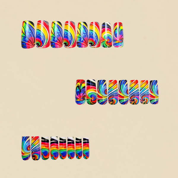 12 Sizes-24 Pcs Press On Nails Y581