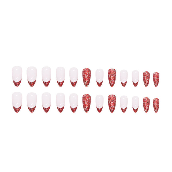 12 Sizes-24 Pcs Press On Nails W955