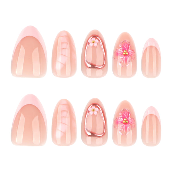 12 Sizes-24 Pcs Press On Nails JP3861