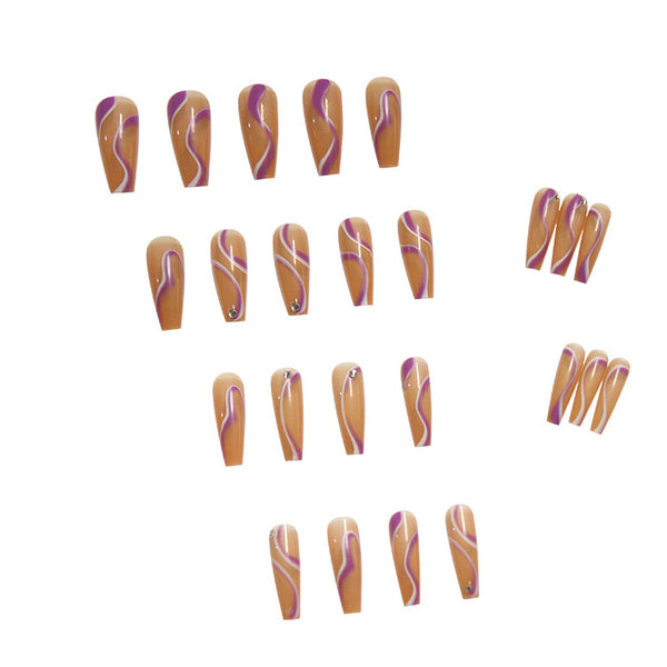 12 Sizes-24 Pcs Press On Nails Z081