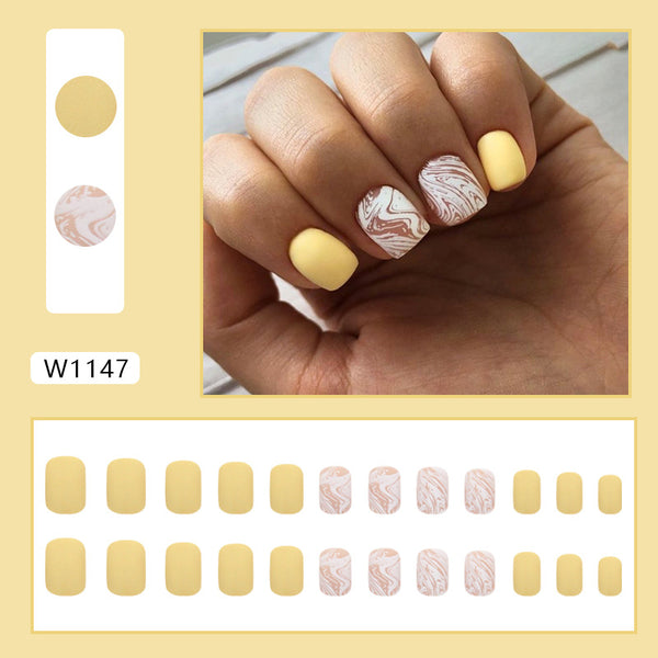 12 Sizes-24 Pcs Press On Nails W1147