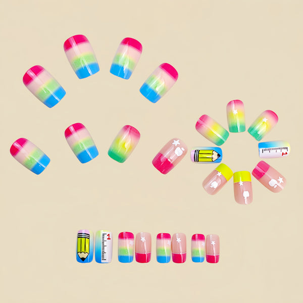 12 Sizes-24 Pcs Press On Nails Y1874
