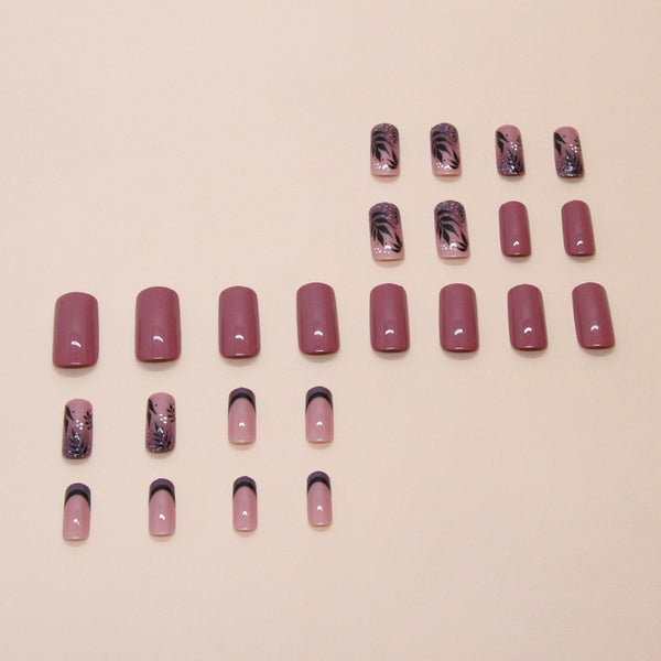 12 Sizes-24 Pcs Press On Nails W1824