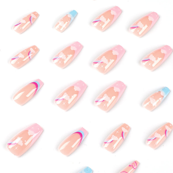 12 Sizes-24 Pcs Press On Nails JP2298
