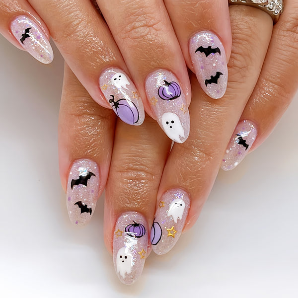 12 Sizes-24 Pcs Press On Nails Y163
