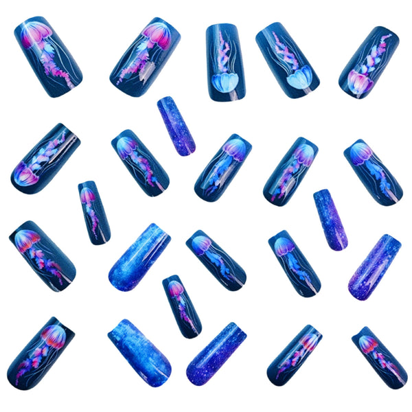 12 Sizes-24 Pcs Press On Nails Y791