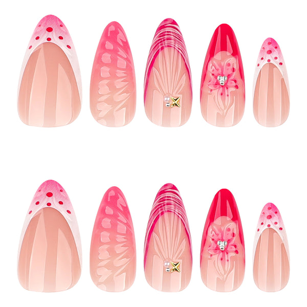 12 Sizes-24 Pcs Press On Nails JP4274