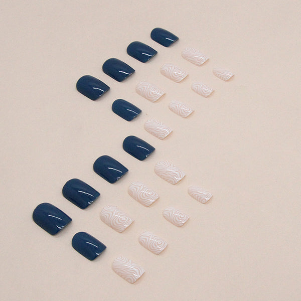 12 Sizes-24 Pcs Press On Nails W1139