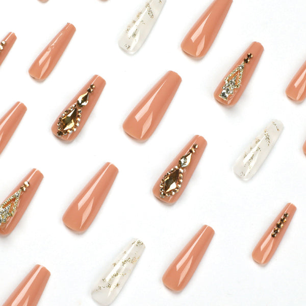 12 Sizes-24 Pcs Press On Nails JP1721