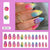 12 Sizes-24 Pcs Press On Nails W1591