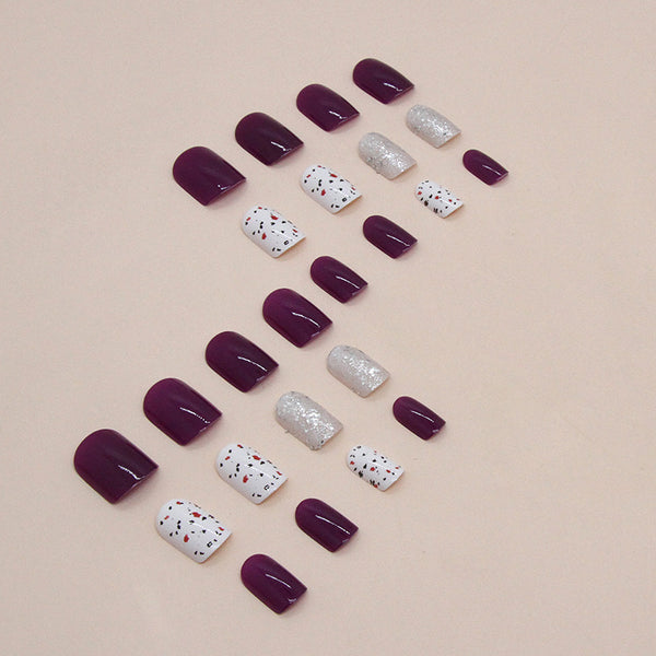 12 Sizes-24 Pcs Press On Nails W1335