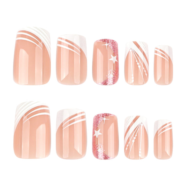 12 Sizes-24 Pcs Press On Nails JP3766