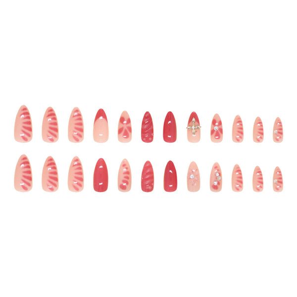 12 Sizes-24 Pcs Press On Nails Z924