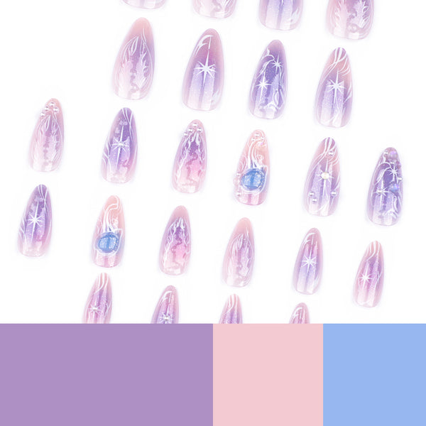 12 Sizes-24 Pcs Press On Nails JP3426