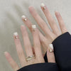 12 Sizes-24 Pcs Press On Nails R944