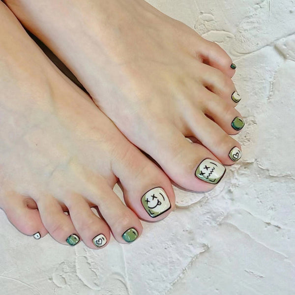 12 Sizes-24 Pcs Press On Nails F095