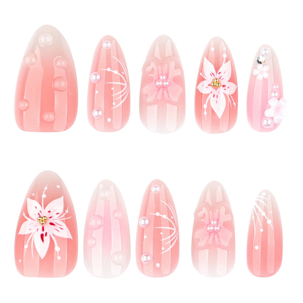 12 Sizes-24 Pcs Press On Nails JP4328