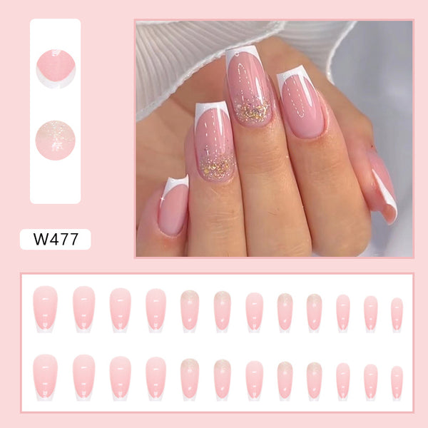 12 Sizes-24 Pcs Press On Nails W477