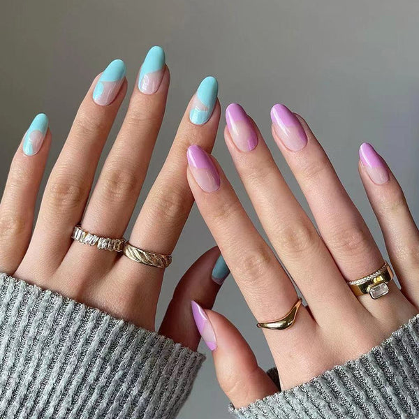 12 Sizes-24 Pcs Press On Nails JP1349