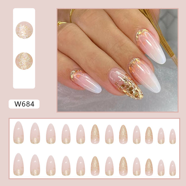 12 Sizes-24 Pcs Press On Nails W682