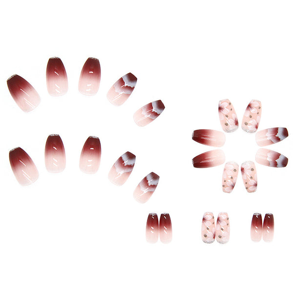 12 Sizes-24 Pcs Press On Nails R412