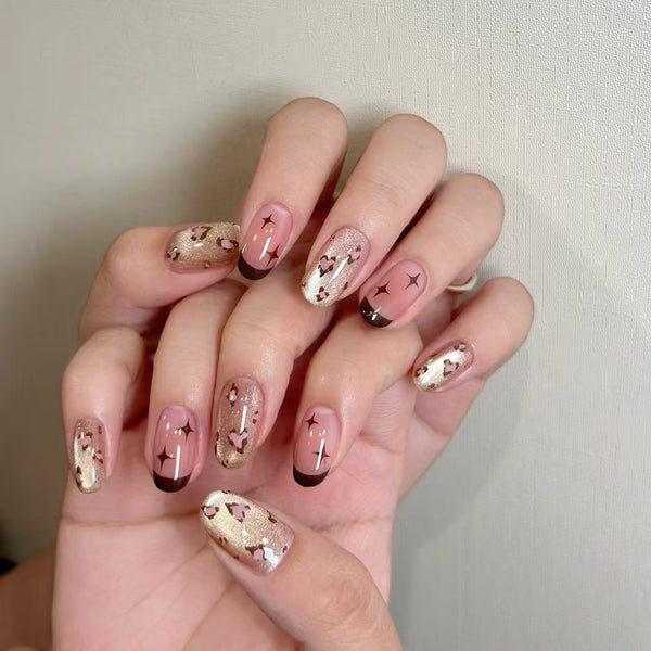 12 Sizes-24 Pcs Press On Nails MY133